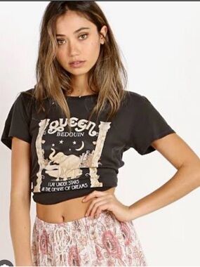 Spell & the Gypsy Queen Bedouin Tee Charcoal Small